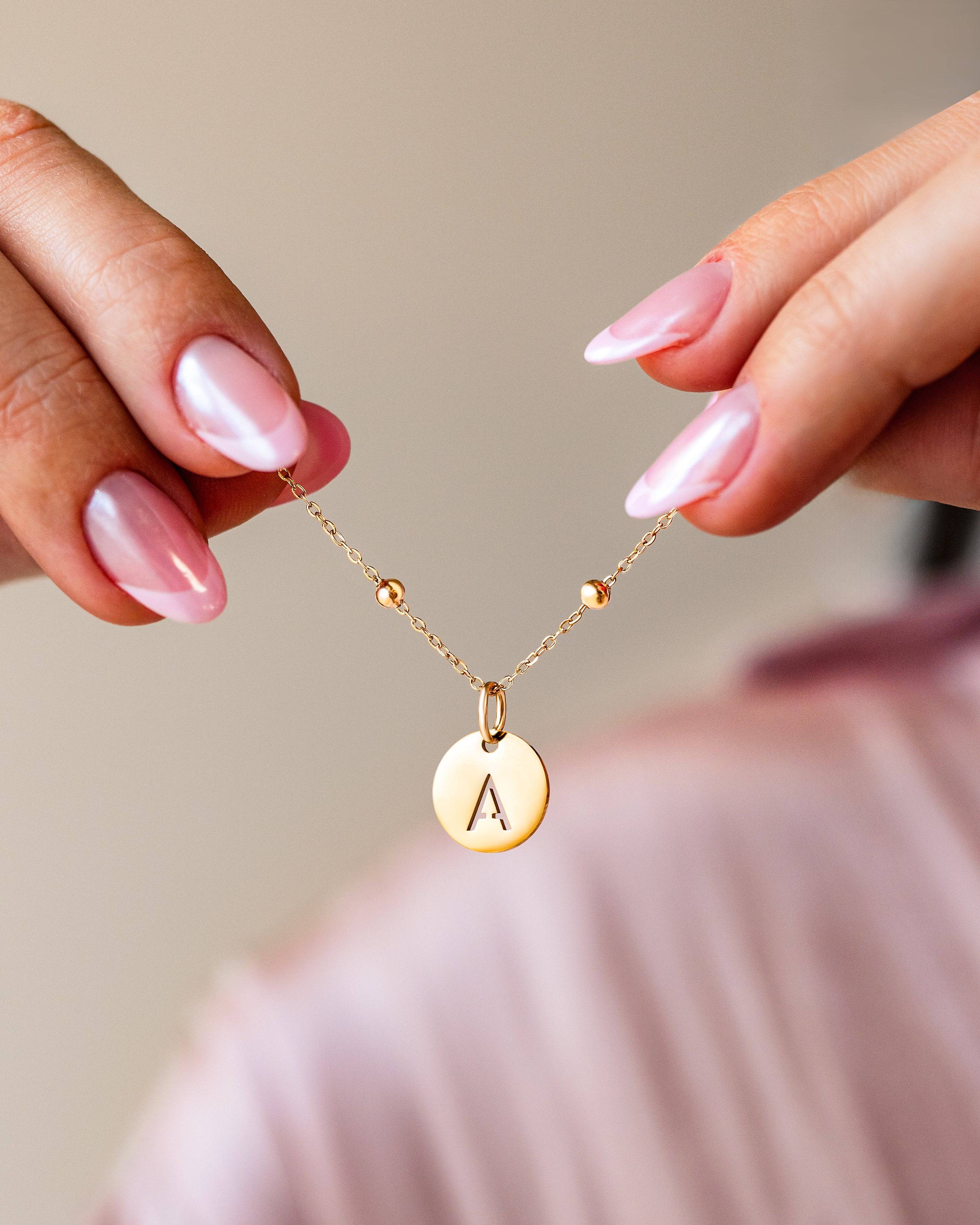 Initial Circle Necklace - Image 5